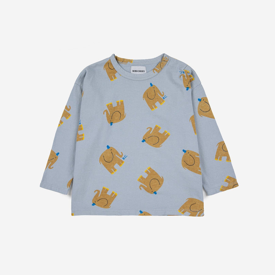 BABY THE ELEPHANT ALL OVER LONG SLEEVE T-SHIRT