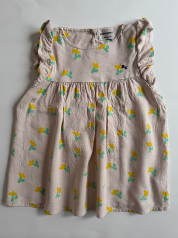 Baby Linen & Viscose Flowers Dress
