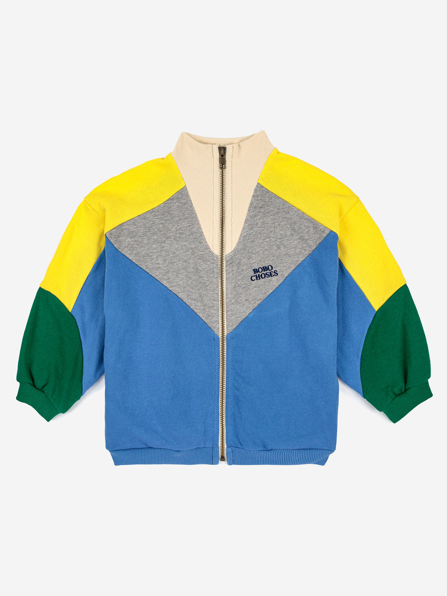 Color Block zipped sweatshirt