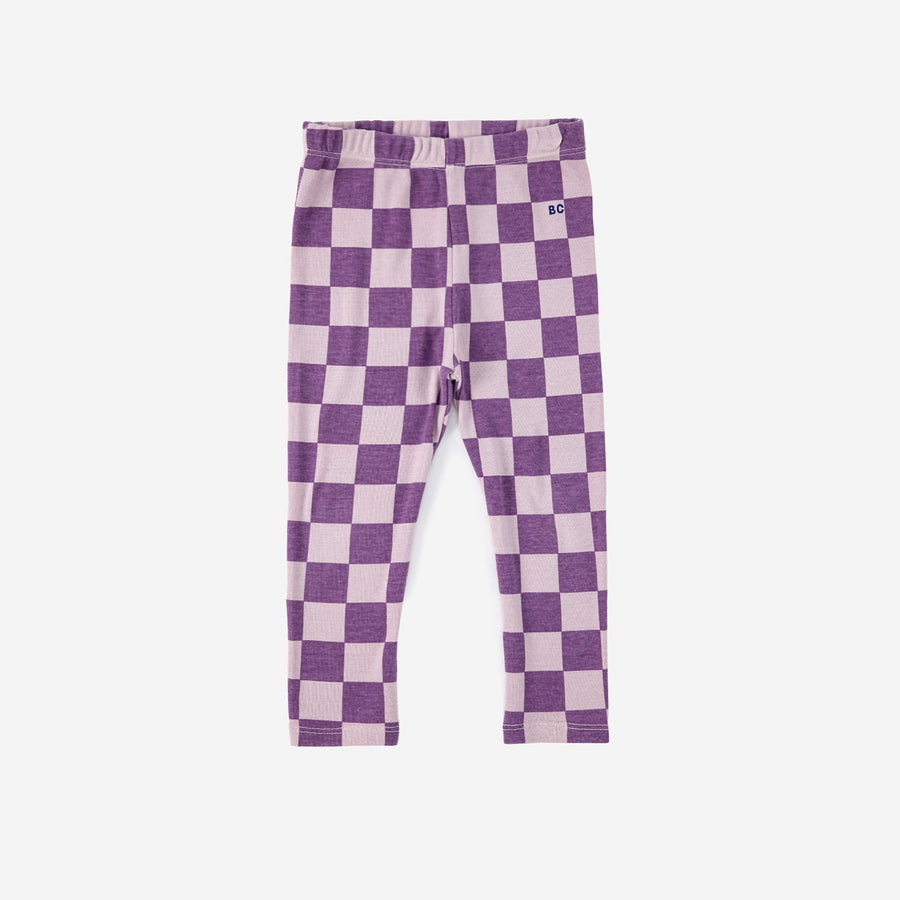 CHECKERBOARD LEGGINGS - LAVENDAR