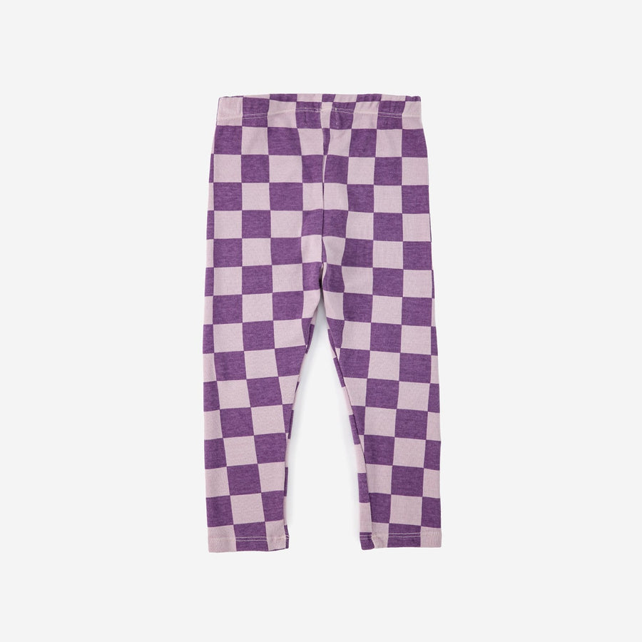 CHECKERBOARD LEGGINGS - LAVENDAR